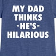 thumbnail image 3 of Instant Message - King Of Dad Jokes Hilarious - Toddler & Youth Girls Short Sleeve Graphic T-Shirt, 3 of 6