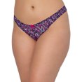 thumbnail image 2 of No Boundaries Solid Printed Striped Bikini Cheeky High Cut Panty (Women's or Juniors) 4 Pack, 2 of 8