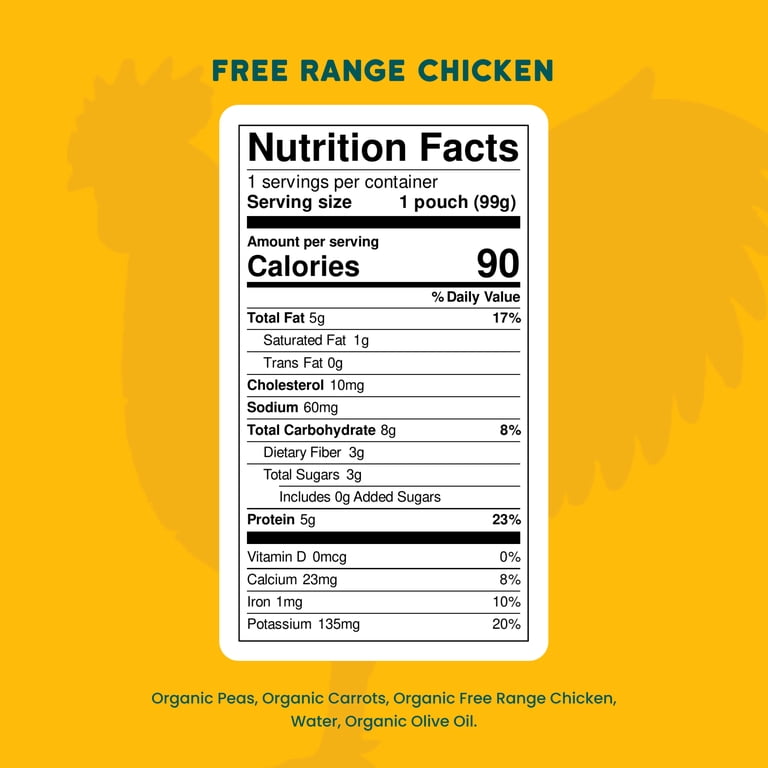 3 pack) Serenity Kids Stage 2 Organic Free Range Chicken Baby Food