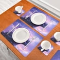 thumbnail image 3 of Wobogo Black Cat Goblin Placemats Coasters Set of 1 Heat-resistant Non-slip Easy to Clean Square Dinner Plate Mat, 3 of 8
