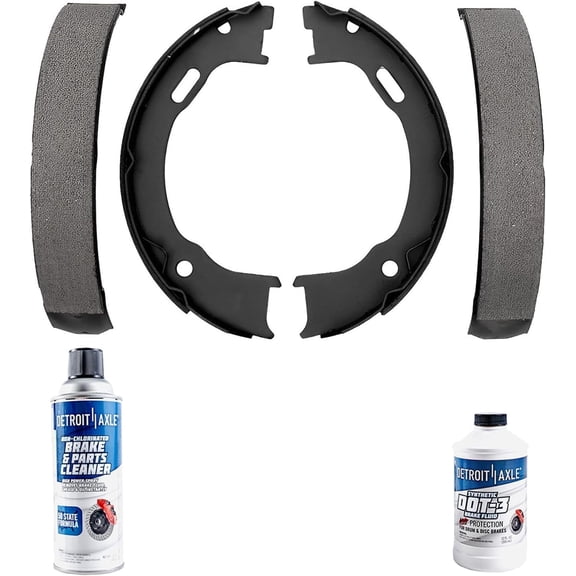 Detroit Axle - Rear PARKING Brake Shoes for 2002-2010 Ford Explorer Mercury Mountaineer 2007-2010 Explorer Sport Trac 2003-2005 Lincoln Aviator, Semi-metallic Brake Shoes
