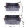 thumbnail image 2 of SOPOTUTU Grey Felt Storage Baskets for Shelves 2-Pack Home Organization and Storage Solution, 2 of 8