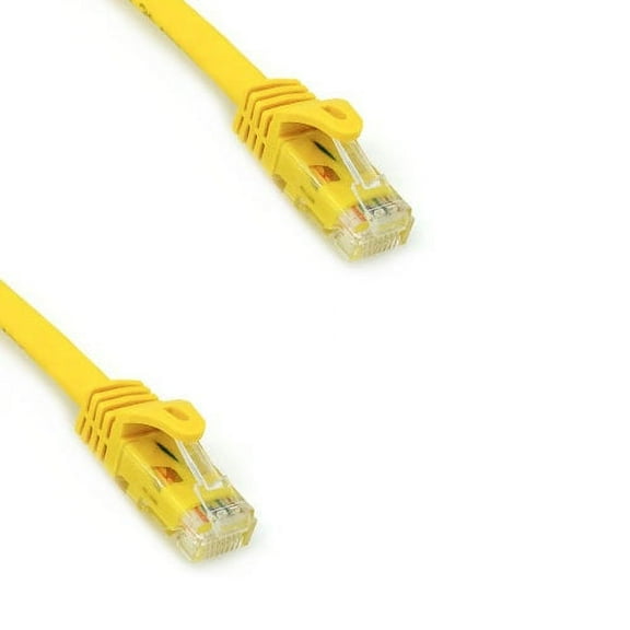 Kentek 6 Inch IN CAT6A UTP Patch Cable 24 AWG 600 MHz 10G 10Gbps Category 6a Unshielded Twisted Pair Snagless Molded Boot Ethernet RJ45 Network Internet Cord Yellow