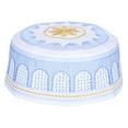 thumbnail image 2 of Chapeau Musulman Brodé Bleu, Coton Polyester, pour un Usage Quotidien, Culte, 2 of 8