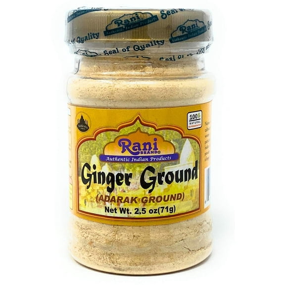 Rani Ginger (Adarak) Powder Ground, Spice 2.5oz (71g) PET Jar ~ All Natural | Vegan | Gluten Friendly | NON-GMO | Indian Origin