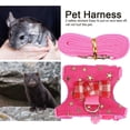 thumbnail image 2 of Minzimin Hamster Harness, Adjustable Walking Vest Set Walking Harness Vest Leash Set for Syrian Hamster Squirrels Gerbils Golden Bears Ferret, 2 of 8