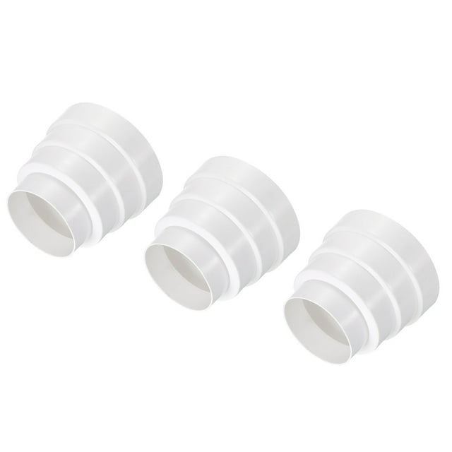 Unique Bargains Duct Inline Reducer 3.15 - 4.72' Plastic Duct Adapter Increaser Connector for Kitchen Ventilation Systems 3 Pack