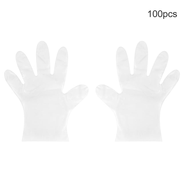 Inteprter 100 Uds guante de un solo antisuciedad guante de PVC Flexible seguro cocina restaurante accesorio Suministros de limpieza para el hogar No.02 Inteprter HA001796-02