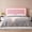 Pink, variant on Allewie Full Size Velvet Bed Frame with LED Light, Adjustable Vertical Channel Tufted Headboard, Strong Wooden Slats Support, Noise-Free, No Box Spring Needed, Black