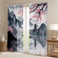 thumbnail image 2 of Manfei Chic Flowers Sakura Blackout Curtains Set of 2 (52x84 Each) for Teens Adults,Cherry Blossoms Window Curtains,Japanese Style Curtains and Drapes,Super Cozy Room Decor, 2 of 6