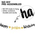 thumbnail image 2 of Banner de cumpleaños RICHHHA Happy Golden de poliéster y vinilo, 2 of 6