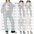 thumbnail image 3 of TEAJOPSUU Womens Solid 2 Piece Workout Sets Long Sleeve Full Zip Sweatshirts Elastic Waist Wide Leg Pockets Pants Sets Athletic Sets Beige, 3 of 5