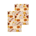 thumbnail image 2 of Autumn Thanksgiving Maple Leaf Texture Kitchen Microfiber Waffle Towel Household Wipes Rags Dish Cloth Insulation Pad, 2 of 6
