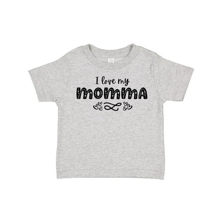 

Inktastic I Love My Momma with Hearts Gift Toddler Boy or Toddler Girl T-Shirt