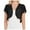 Black, variant on Ediodpoh Women's Fashion Solid Short Sleeve Cropped Open Front Chiffon Cardigan Petal Sleeve Womens Cardigan Sweaters White XL