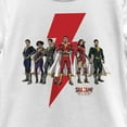 thumbnail image 2 of Girl's Shazam! Fury of the Gods Heroes Group Portrait Graphic Tee White Medium, 2 of 4