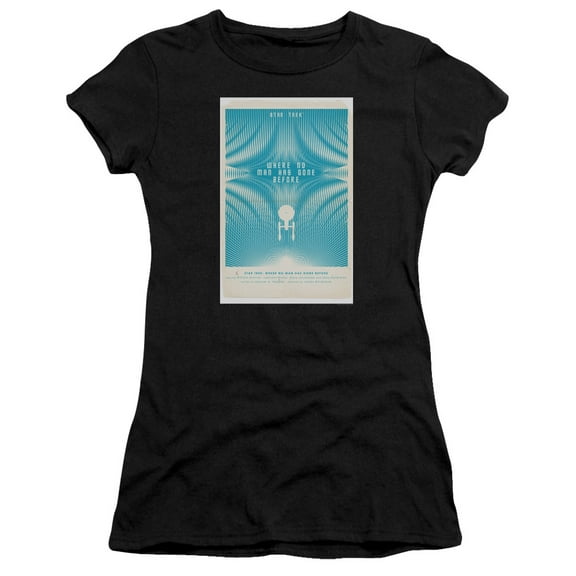 Star Trek Tos Episode 3 Junior Women's Sheer T-Shirt Black