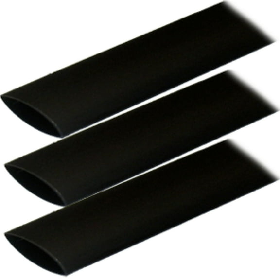 Ancor 307103 Marine Grade Adhesive Lined Heat Shrink Tubing 1" x 3" 3 Pack Black