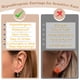 thumbnail image 5 of Pendientes MILACOLATO de acero quirúrgico hipoalergénico, oro de 20 g, 5 of 6