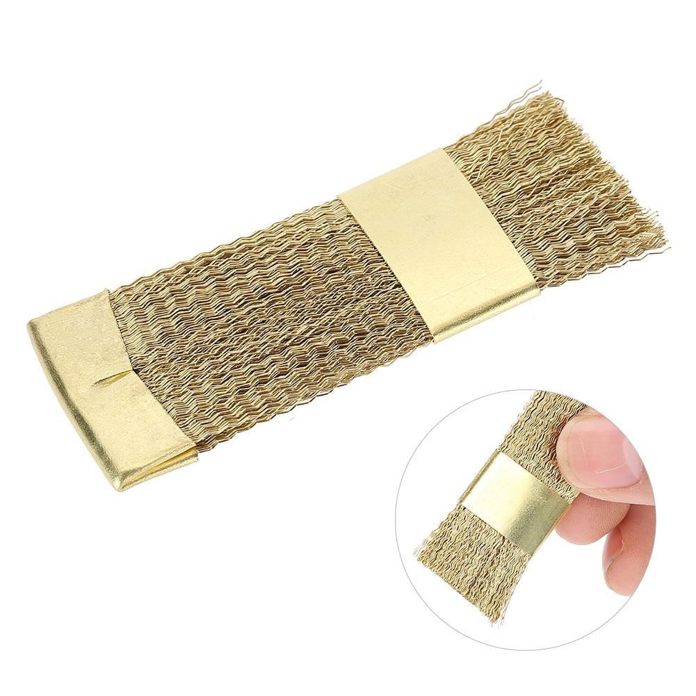 Tebru Nail Art Bits Cleaning Brush Golden Color Copper Wire Drill