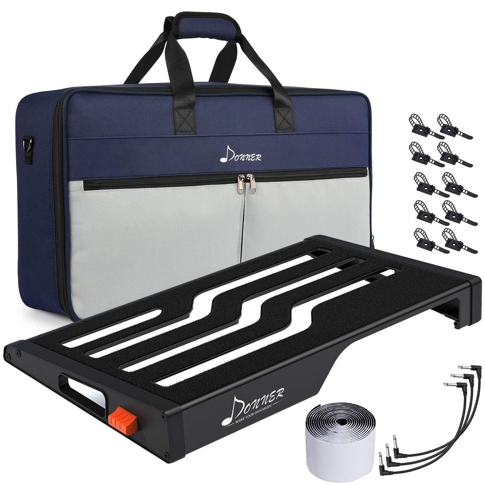 Donner Guitar Effects Pedal Board, DBS300 Extra Large Power Supply