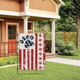 thumbnail image 4 of Patriotic 4th of July Garden Flag 4th of July Dog Cat Paw Print Patriotic Small Decorative Garden Flag Stars and Stripes Double Sided USA Flag Independence Day Yard Outdoor Decorations, 4 of 6