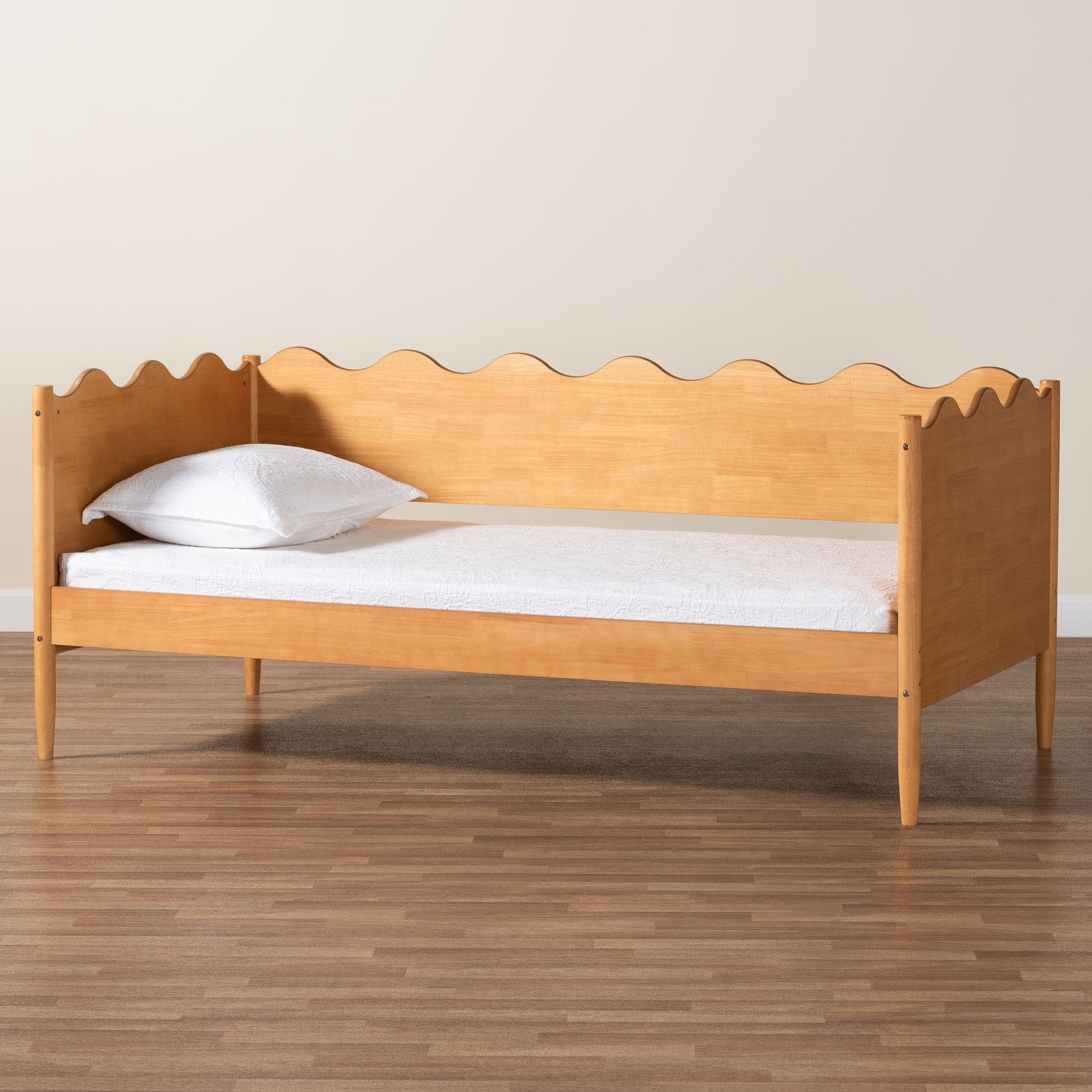 Baxton Studio Malaya Modern Daybed, Twin, Oak Brown