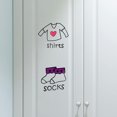 thumbnail image 4 of 1 Sheet Clothing Label Decal Wardrobe Clothing Classification Sticker Dresser Decal, 4 of 6