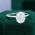 thumbnail image 3 of Silvago Jewel Diamond solitaire Ring Lab Created - Oval Cut Excellent 2.1 Ct Diamond Engagement Rings - Silver 14K White Gold Over Ring - Solo Stone Wedding Diamond Rings - Solitaire Diamond Rings, 3 of 9