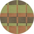 thumbnail image 1 of Ahgly Company Machine Washable Indoor Round Transitional Saddle Brown Area Rugs, 5' Round, 1 of 7