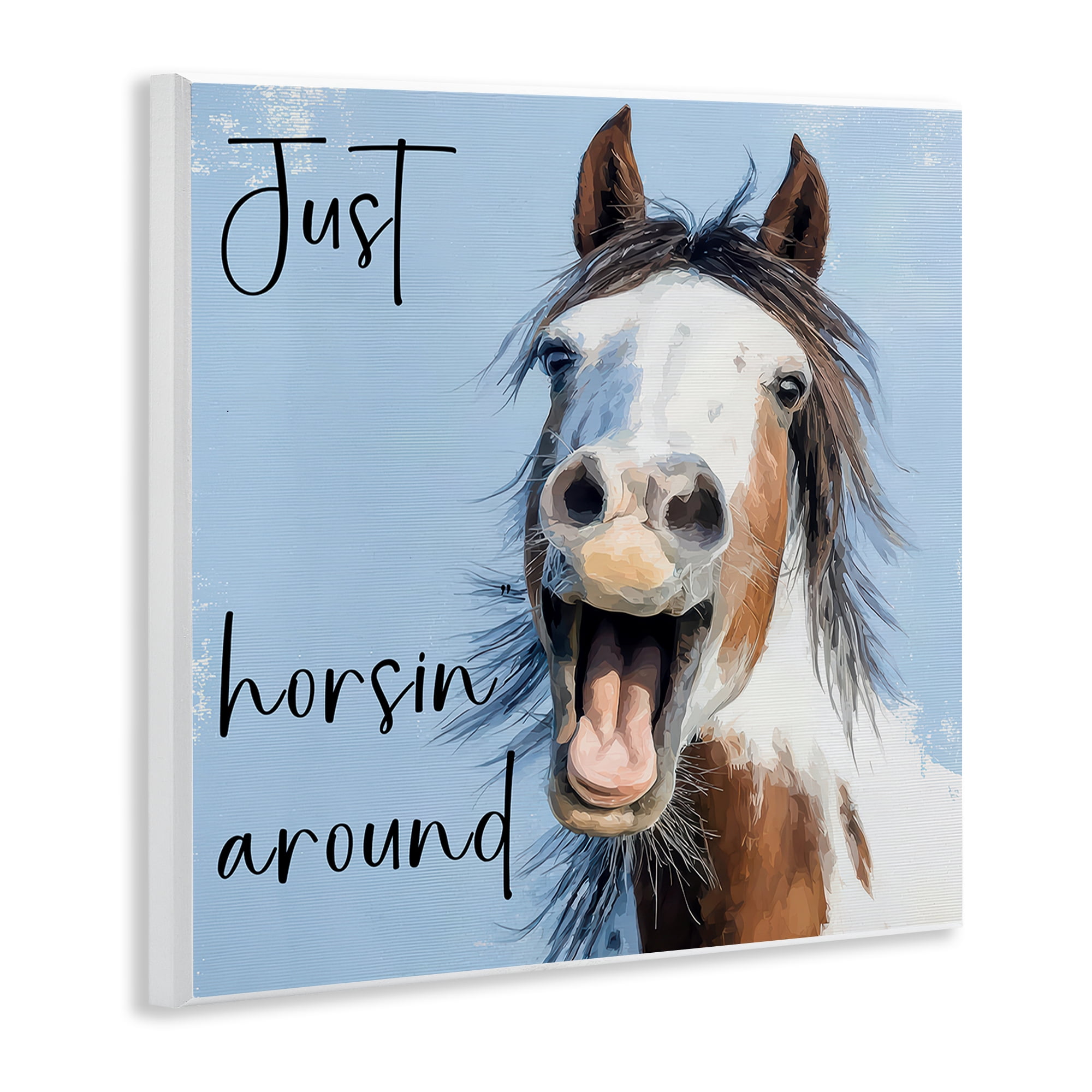 Stupell Industries Just Horsin' Around Wall Plaque Art, design by Kim Curinga