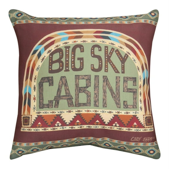 Gunnison Big Sky Cabin Poly Fiber Climaweave Pillow with Multi Finish SLGBSC