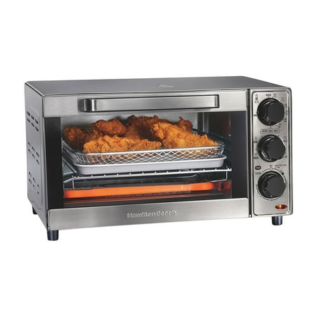Hamilton Beach - Sure-Crisp 4-Slice Air Fryer Toaster Oven - STAINLESS STEEL