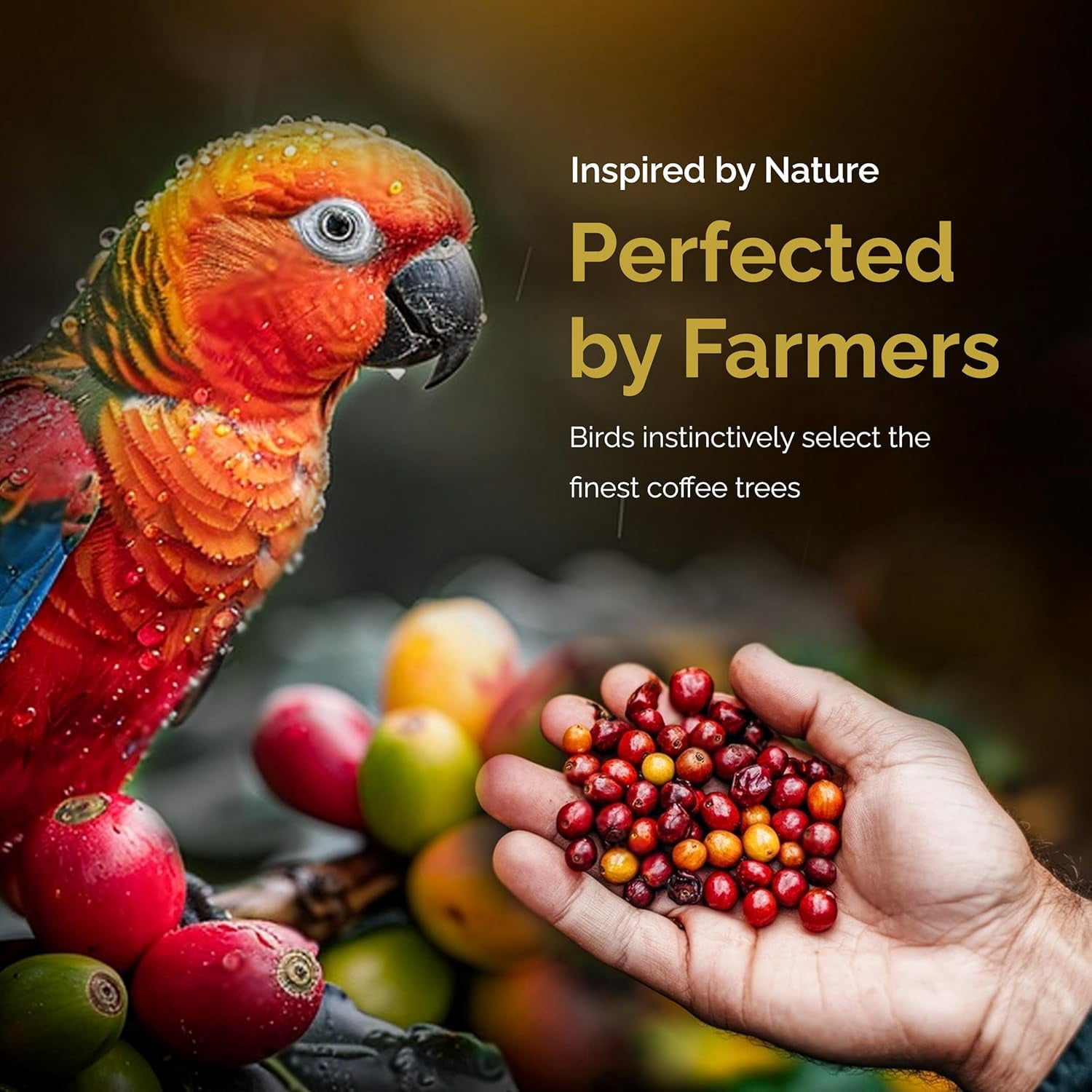 Birdee Vietnamese Coffee – 1 LB, Medium Roast Whole Bean, 100% Robusta, Hand-Picked, Resealable Bag, Smooth Flavor, Low Acid, High Caffeine