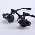 thumbnail image 2 of RV Luz LED binocular tipo gafas con cuatro grupos de espejos 10 veces 15 veces 20 veces 25 veces lupa, 2 of 5