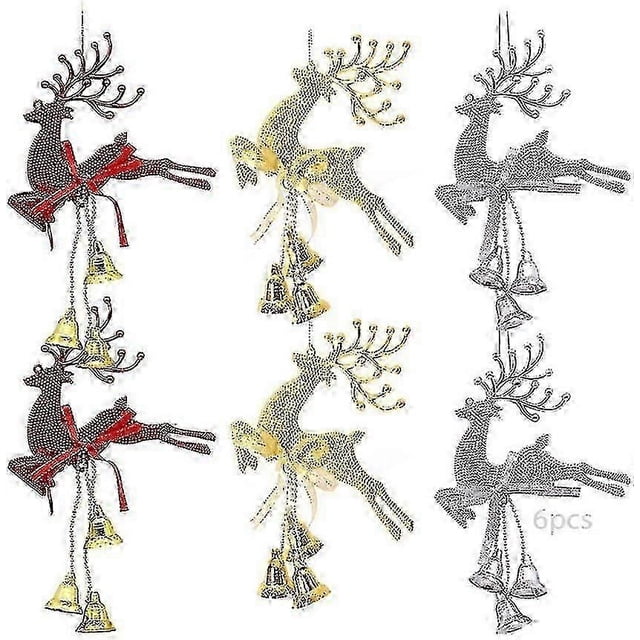 WJTG 6Pcs Christmas Moose,Christmas Hanging Decorations,Christmas Moose Pendants,Christmas Tree Decoration Pendant,Christmas Tree Decoration,Christma