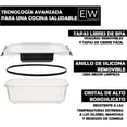 thumbnail image 4 of JUEGO DE RECIPIENTES DE VIDRIO HERMÉTICO, CONTENEDORES Para Alimentos con Tapas Cierre Fácil, Refractarios para Cocina, Horno, Refrigerador Congelador, 4 of 4