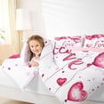 thumbnail image 7 of jejeloiu Cute Love Balloon 7 Pieces Bedding Comforter Set,Happy Valentine's Day Full Bedding Set For Girls Women Reversible, 7 of 7