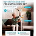thumbnail image 3 of Stander Wonder Pole Plus, Security Pole and Curve Grab Bar, Bathroom Safety Rail for Elderly, Tension Mounted Floor to Ceiling Safety Assist Handle for Seniors, Supports 300 lbs, White, 3 of 9
