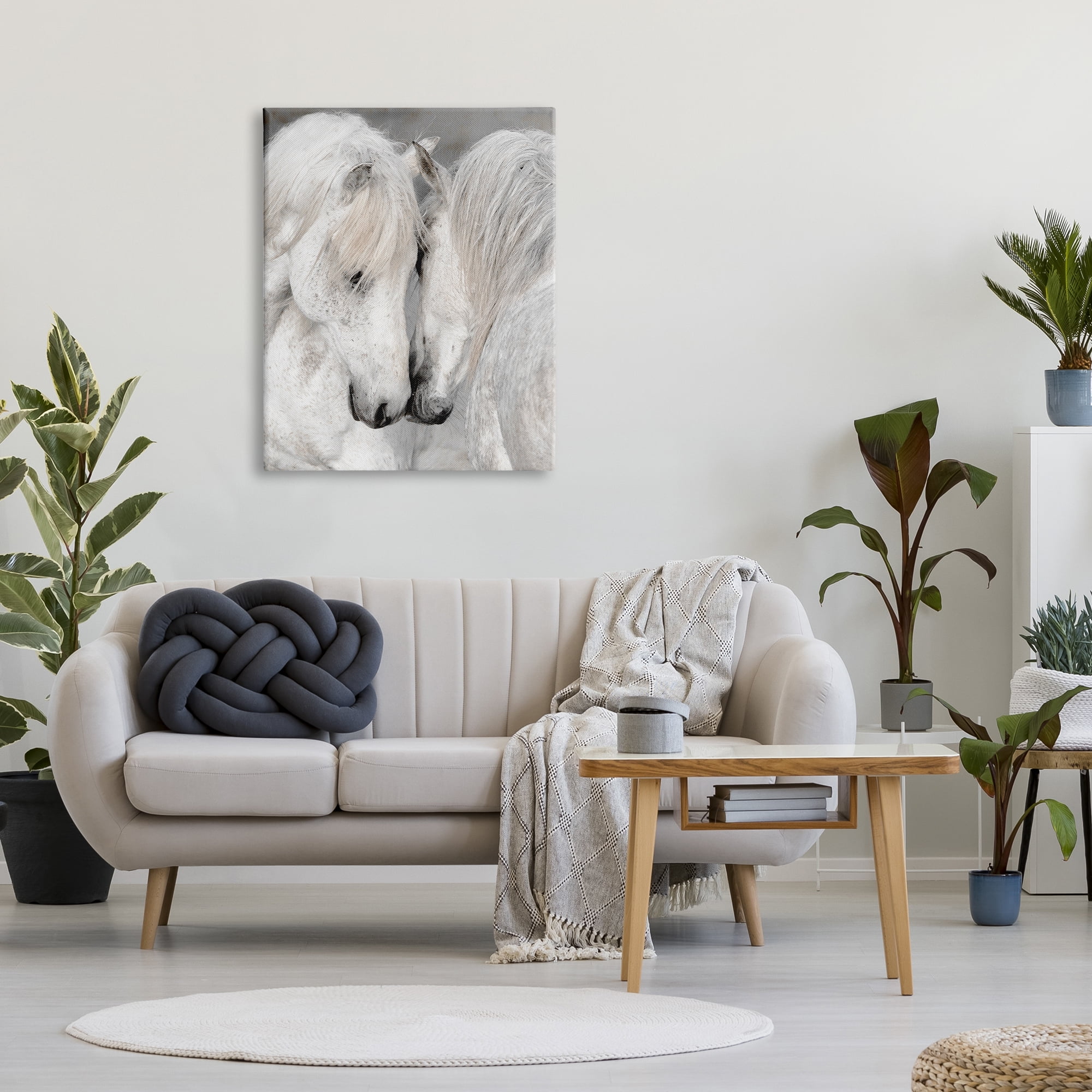 Stupell Industries Hugging Horse Pair Animals & Insects Photography Gallery Wrapped Canvas Art Print Wall Art, 30 x 40