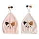 thumbnail image 1 of Toallas de vellón coral suave, diseño de dibujos animados súper absorbentes, 2 paquetes de toallas con capucha de animales ajustables para niñas y mujeres, secado rápido, tamaño ideal para usos, 1 of 5