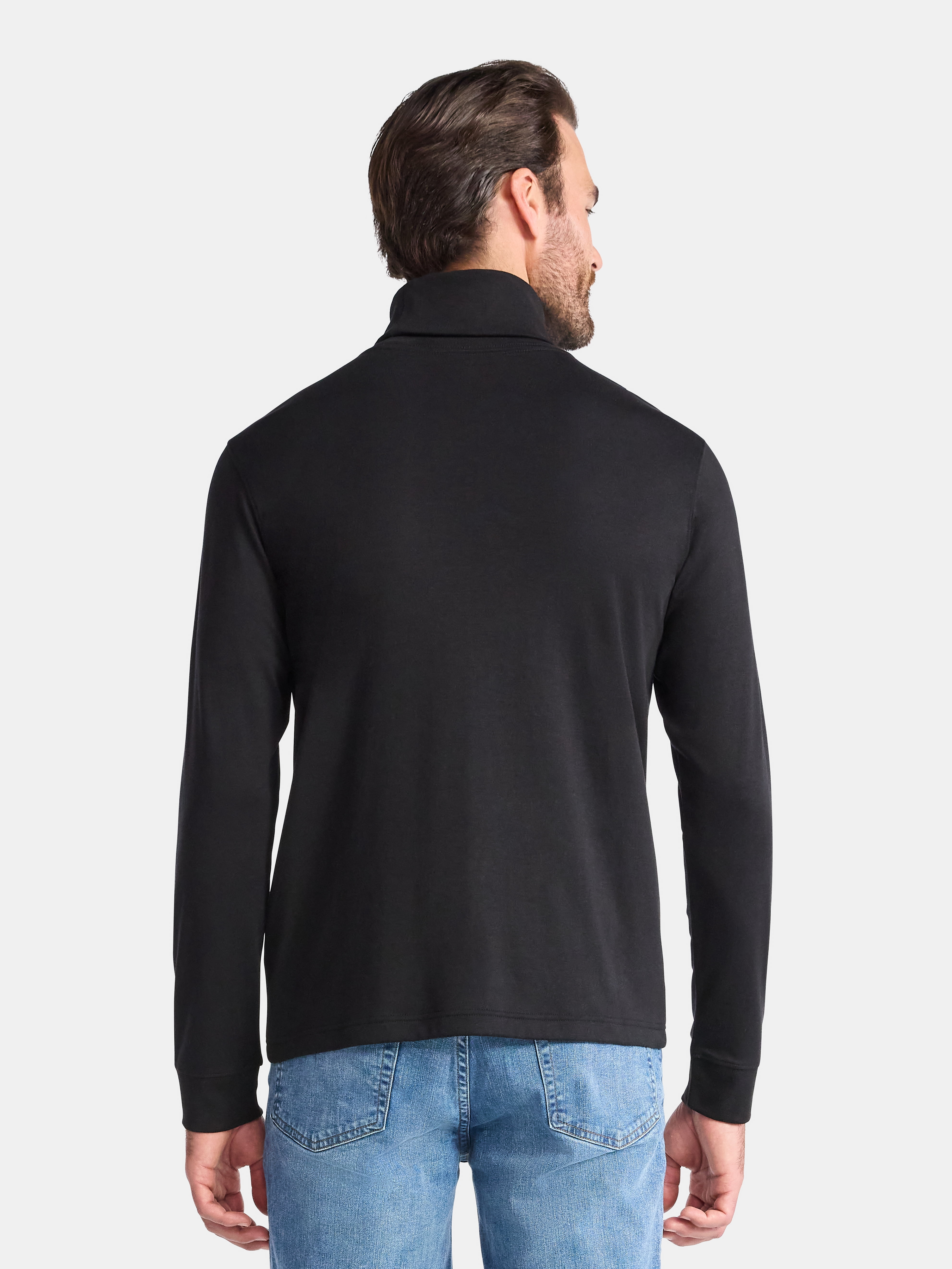 George Men's Turtleneck Pullover with Long Sleeves, Sizes S-3XL