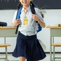 GOOHOCHY Cute Id Card Holder For Students Credit Cards Holder Vertical Badge Holder With Neck Strap Card Pouch Organizer For School Id Credit Cards And Name Badges Yellow