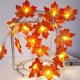 thumbnail image 3 of Cadena de luces Luz de hoja de arce Decoraciones de iluminación colgantes centelleantes Compatible con jardín interior al aire libre Fiesta de Navidad de Acción de Gracias de Halloween, 3 of 4