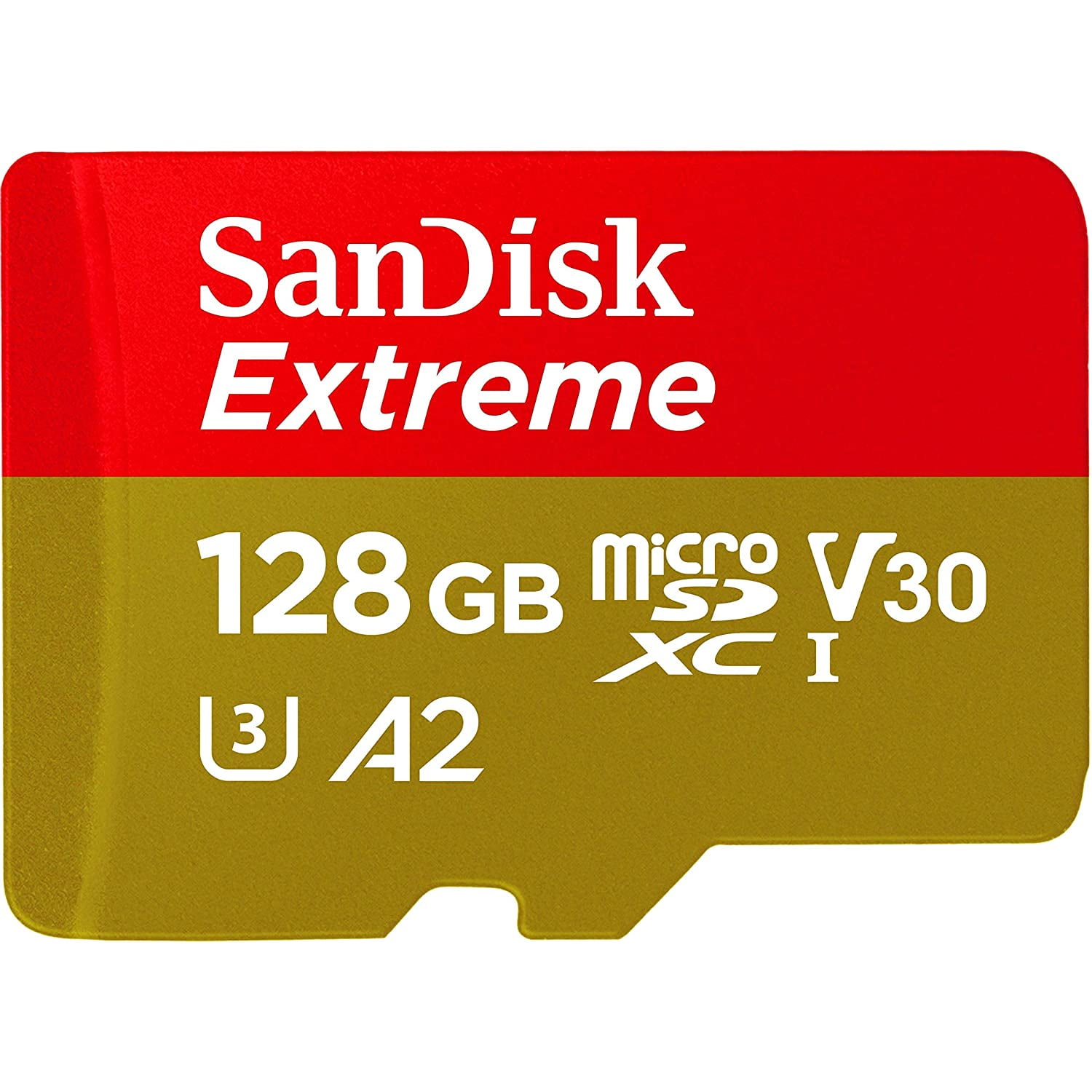 SanDisk 128GB Extreme MicroSDXC UHSI Memory Card with Adapter C10, U3, V30, 4K, A2, Micro SD