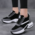 thumbnail image 2 of Women's Platform Sneakers Wedges  Lace Up Shoes Increase Fashion Sneakers for Womens Girls, 2 of 5
