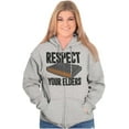 thumbnail image 3 of Respect Your Elders Dungeons Gamer Unisex Fleece Graphic Zip Up Hoodie Brisco Brands 2X, 3 of 5