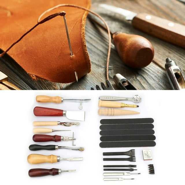 DIY Leather Craft Tools,20Pcs/Set DIY Leather Craft Leather Craft Hand Tools Leather Craft Punch Tools Unmatched Quality