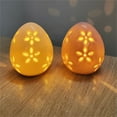 thumbnail image 5 of Easter Egg Lamp with Lights, Elegant Easter Egg Figurine Hollow Flower Hole Design Easter Decor for Table Centerpiece, Mantels, Bunny Ornament, 5 of 8