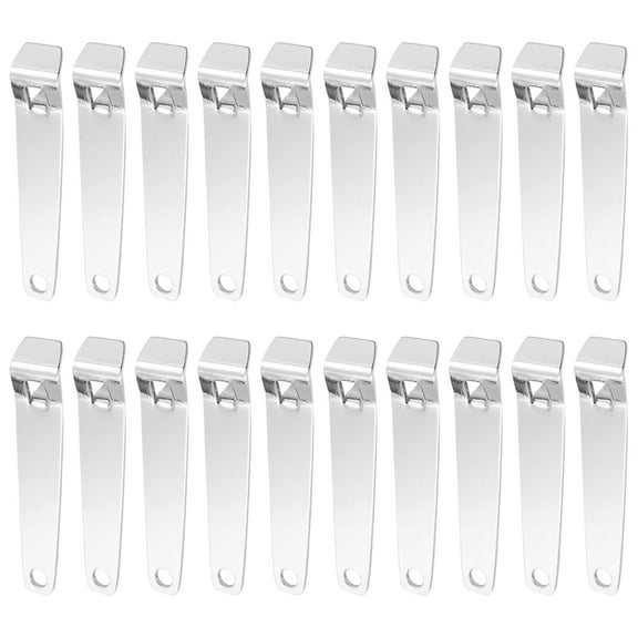 HOOWIFFY Durable Stainless Steel Bottle Opener Silver for Kitchen and Travel 20Pcs